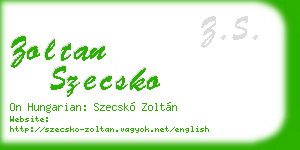 zoltan szecsko business card